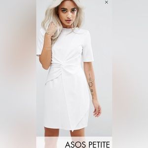 ASOS petite mini dress with twist front.